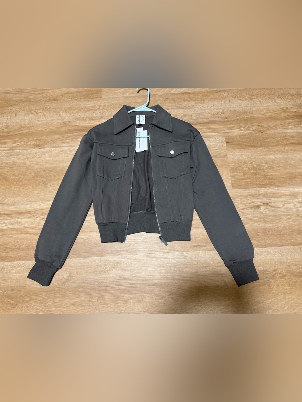 With Jean Lexa Zip Through | Charcoal